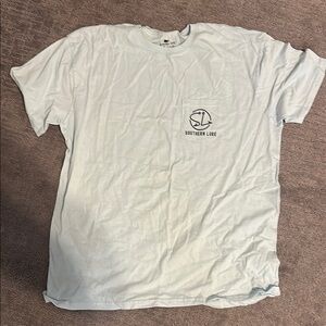 Blue Short Sleeve Tees Casual Cotton